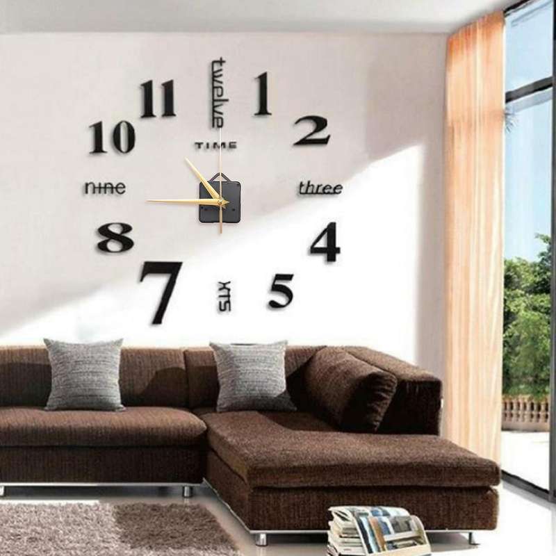 Clock Movement Mechanism with Silver Hour Minute Red Second Hand Diy Tools Kit
