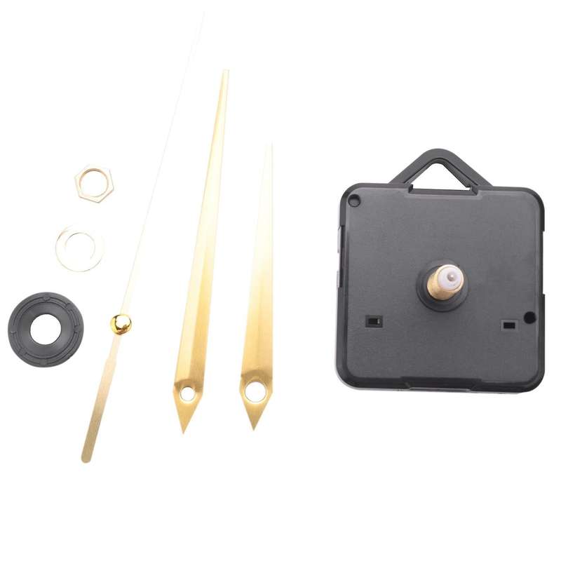 Clock Movement Mechanism with Silver Hour Minute Red Second Hand Diy Tools Kit