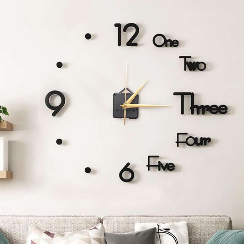 Clock Movement Mechanism with Silver Hour Minute Red Second Hand Diy Tools Kit
