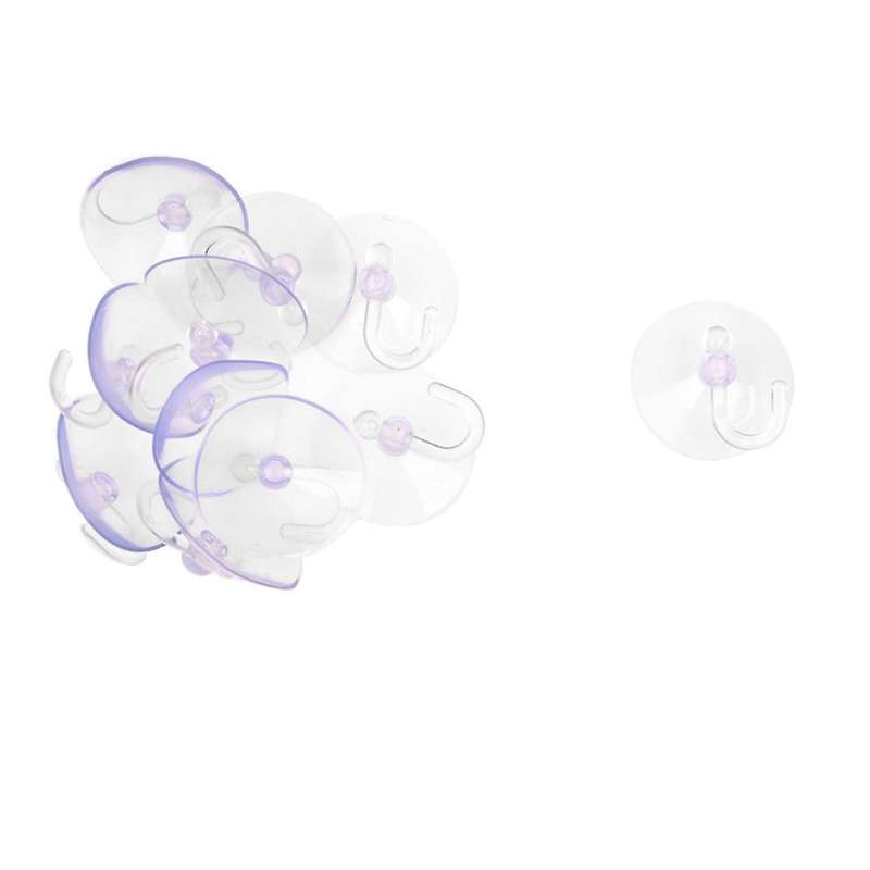 Pvc Plastic Suction Cup Hook 40mm 12 Pcs Clear Blue