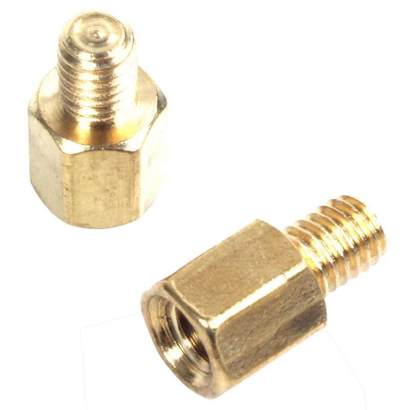 20 Pcs Pcb Abstandshalter Sechseckig Messing M3x5+4 Millimeter