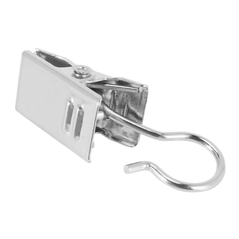 50 Pcs Stainless Steel Curtain Clips with Hook for Curtain Photos