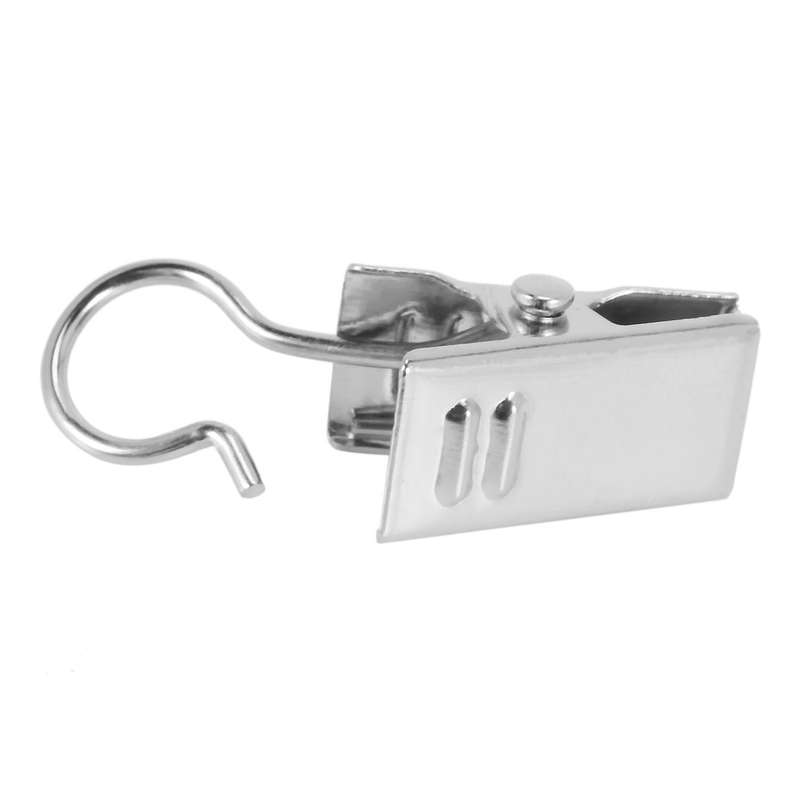 50 Pcs Stainless Steel Curtain Clips with Hook for Curtain Photos