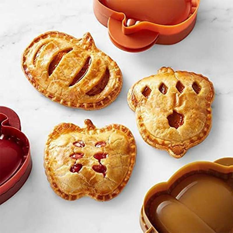 Autumn Hand Pie Mold 3 Piece 3d Christmas Pie Mold Dough Stamper Tool
