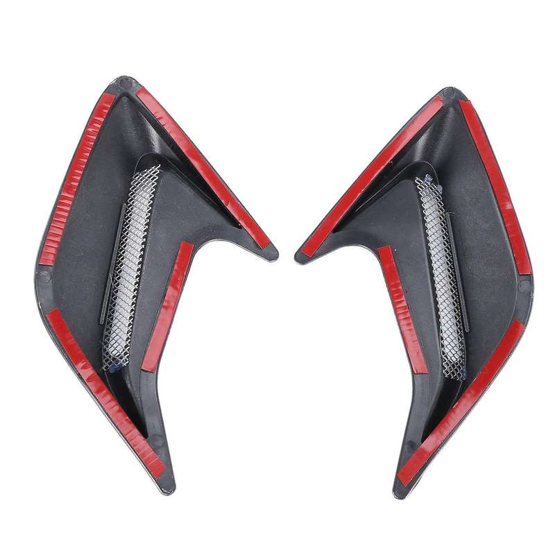 2pcs Plastic Car Side Vent Air Flow Fender Shark Gills Vent Sticker