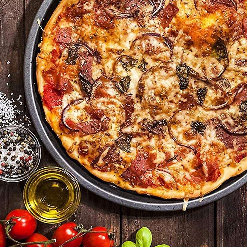 Round Nonstick Household Mould Pizza Pan Oven Pizza Baking Pan