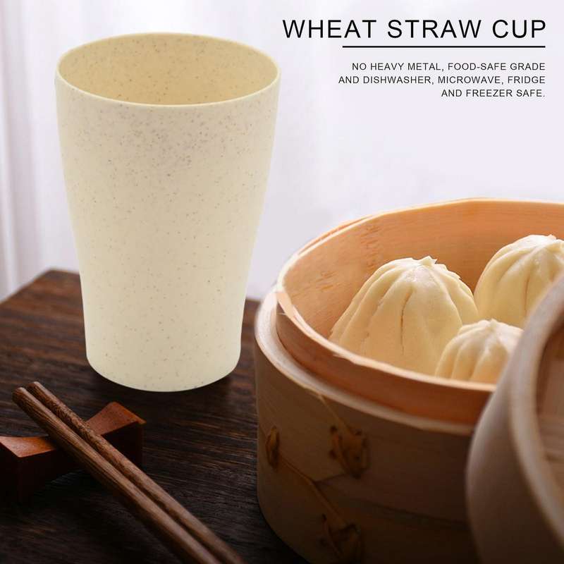 Eco Friendly Wheat Straw Biodegradable Mug, Cup for Water(4pcs )