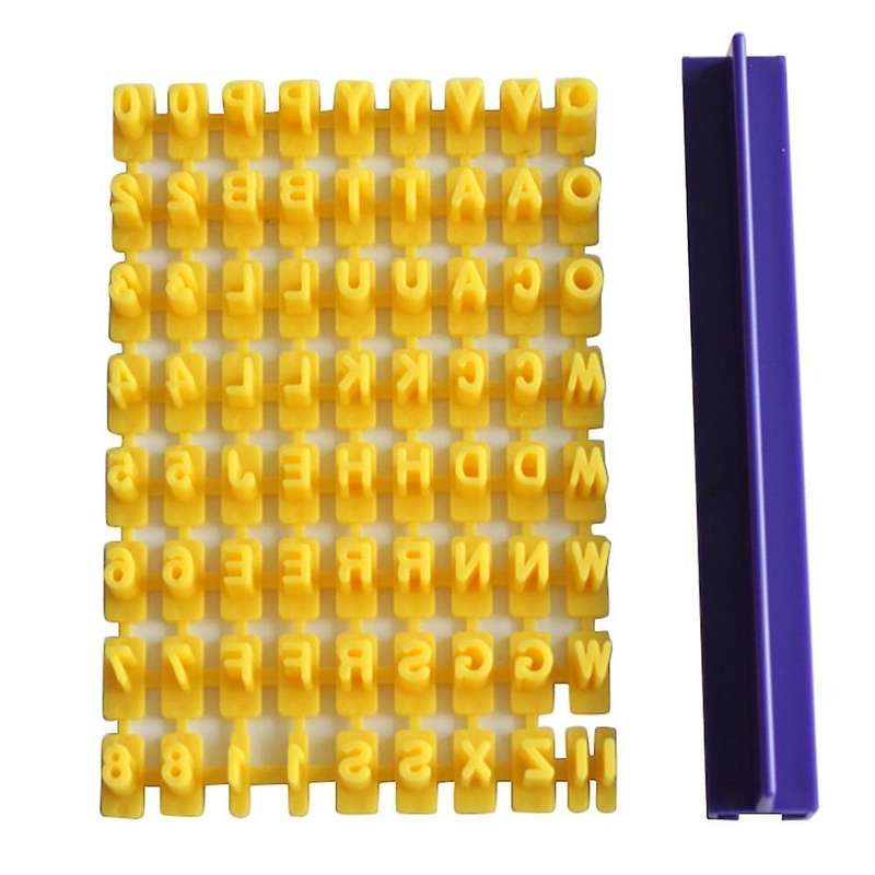 Alphabet Letter Number Cookie Press Stamp Embosser Cutter Stencil