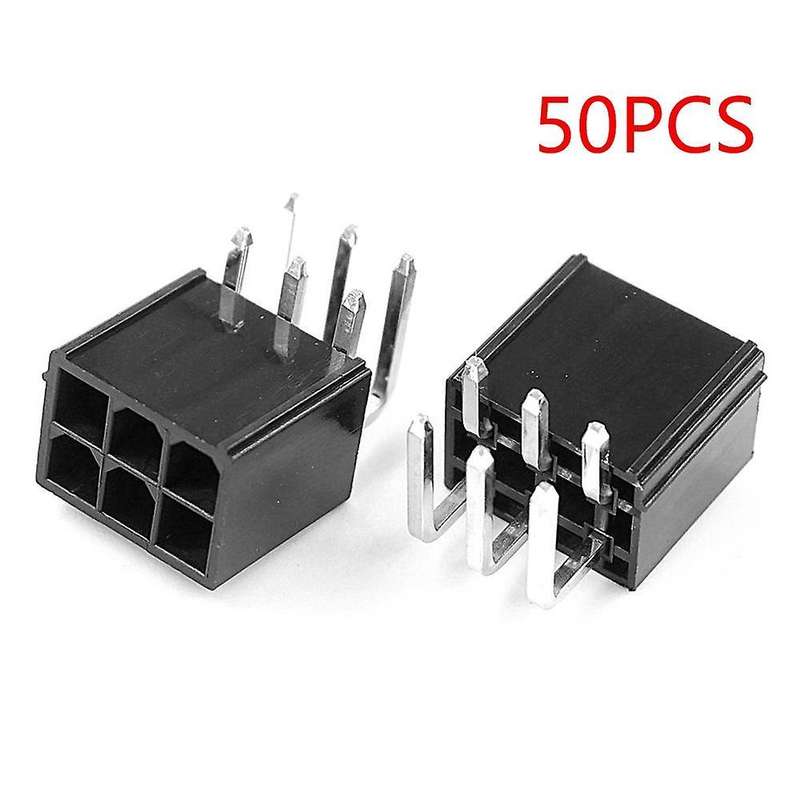 50pcs 4.2mm 6pin Socket Curved Needle for Computer Atx Graphics Card