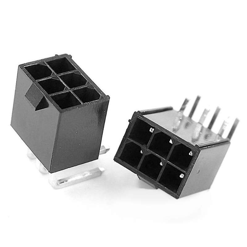 50pcs 4.2mm 6pin Socket Curved Needle for Computer Atx Graphics Card