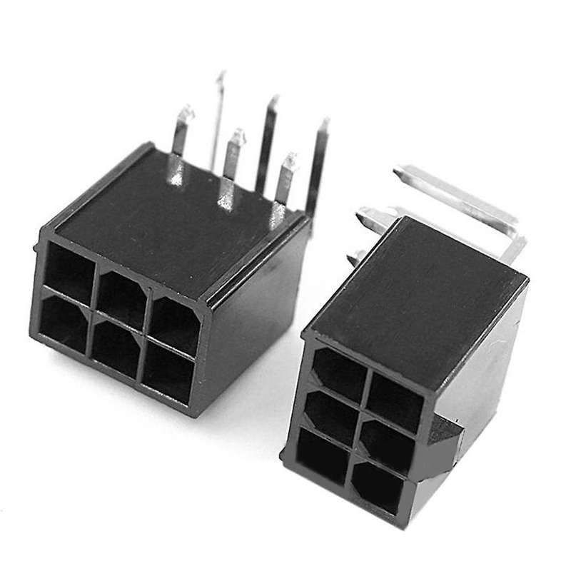 50pcs 4.2mm 6pin Socket Curved Needle for Computer Atx Graphics Card