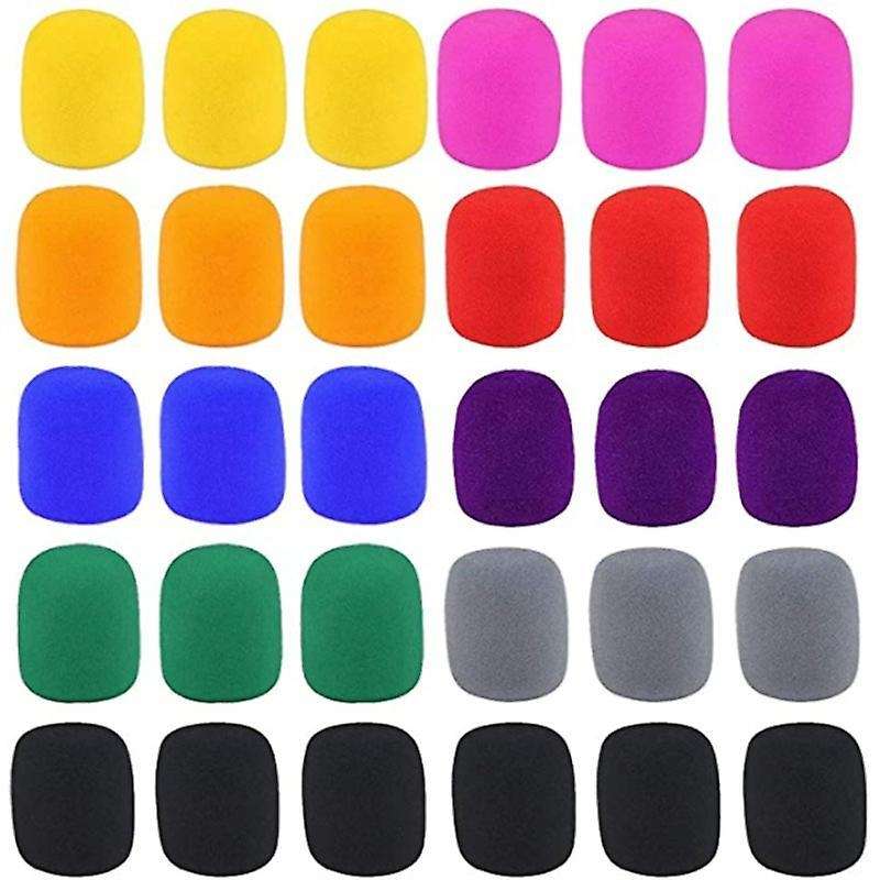 30 Pack Thick Handheld Stage Microphone Windscreen Foam Cover