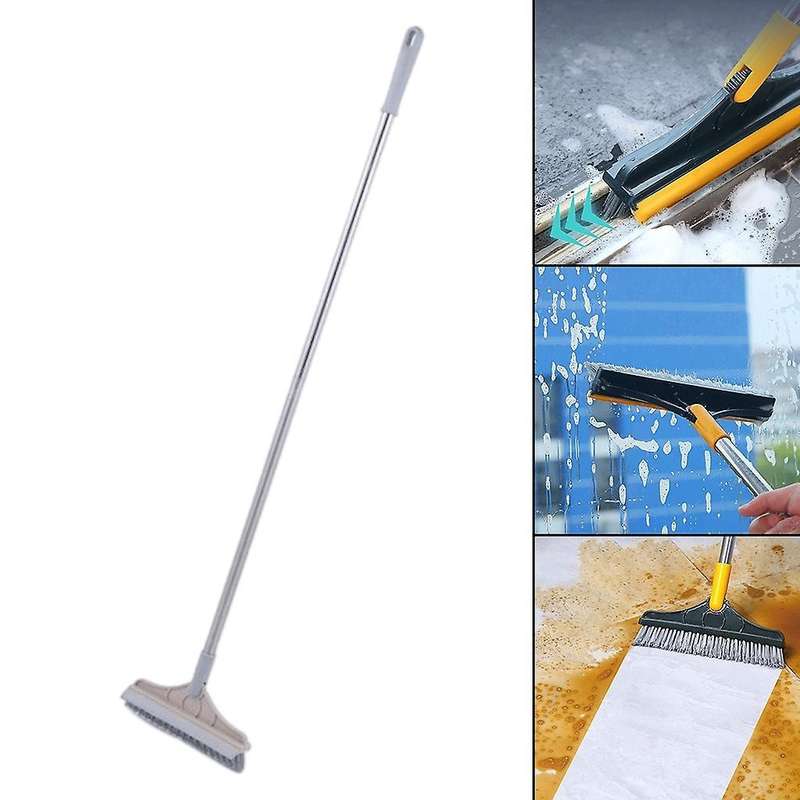 2 In 1 Kitchen Floor Scrub Brush 120 for Bathroom - Beige