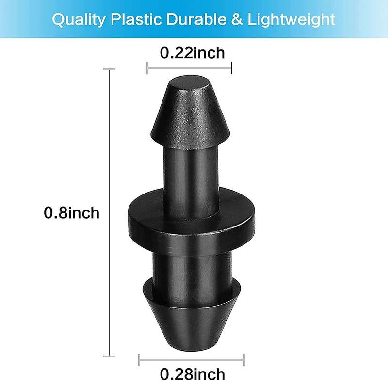50pcs 1/4inch Drip Tubing End Plugs,for Home Garden Sprinkler Systems