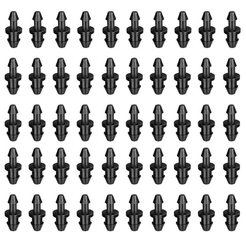 50pcs 1/4inch Drip Tubing End Plugs,for Home Garden Sprinkler Systems