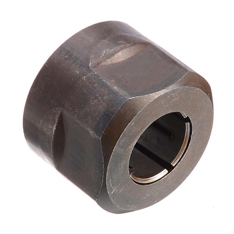 2pc Black Metal Collet Nut Plunge Router Parts 12.7mm Center Hole
