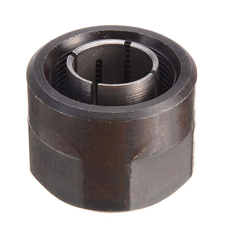 2pc Black Metal Collet Nut Plunge Router Parts 12.7mm Center Hole