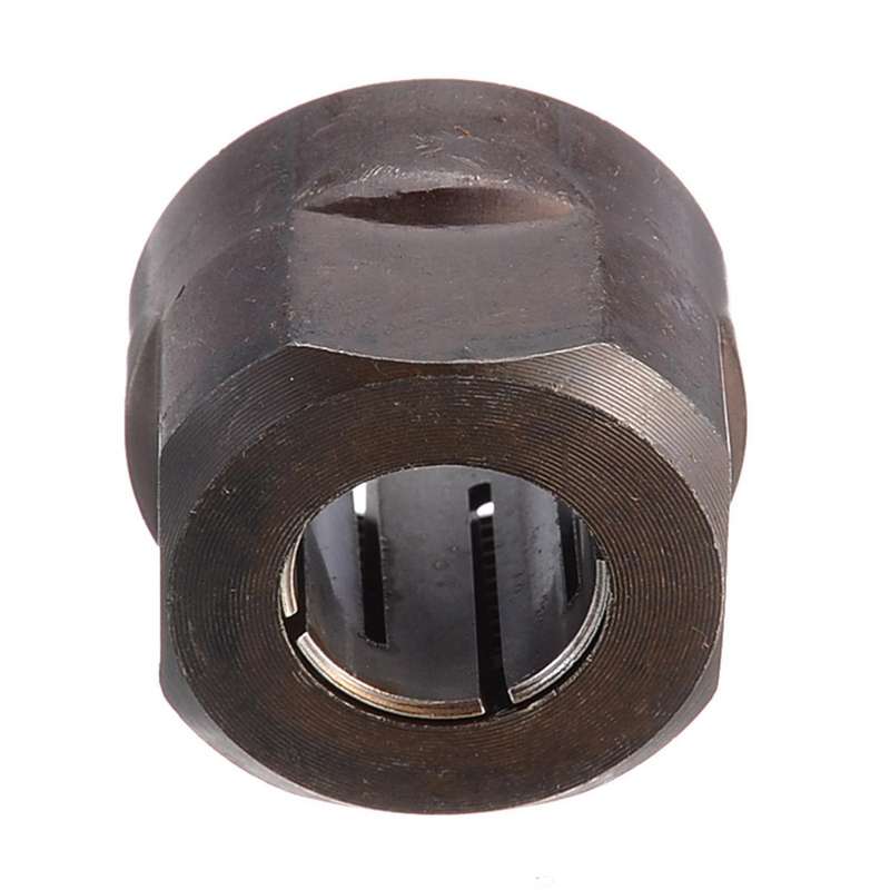 2pc Black Metal Collet Nut Plunge Router Parts 12.7mm Center Hole