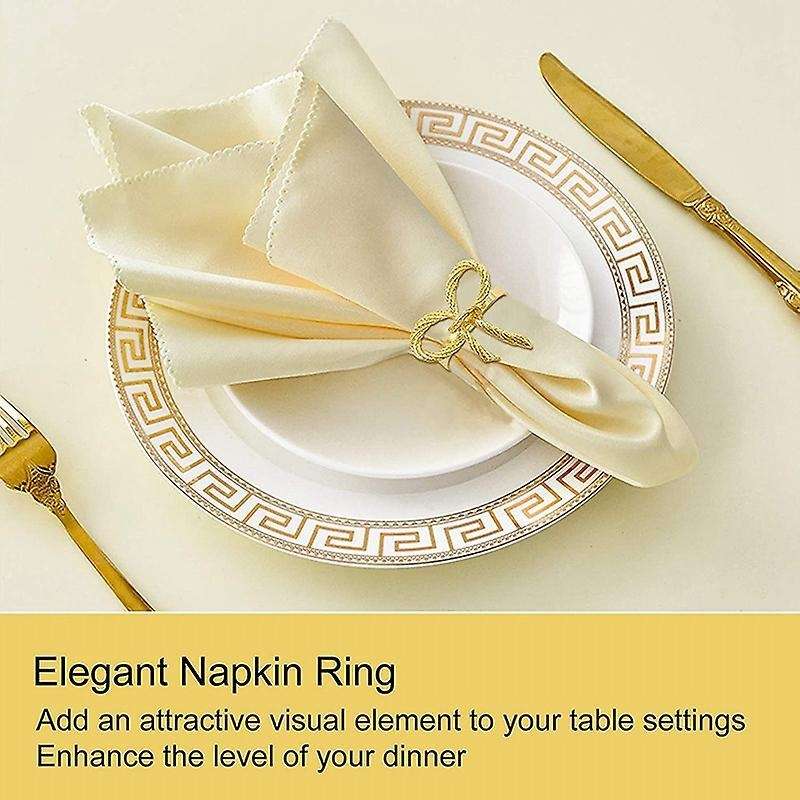 Butterfly Napkins Rings Set Of 6, Gold Napkin Rings Holder