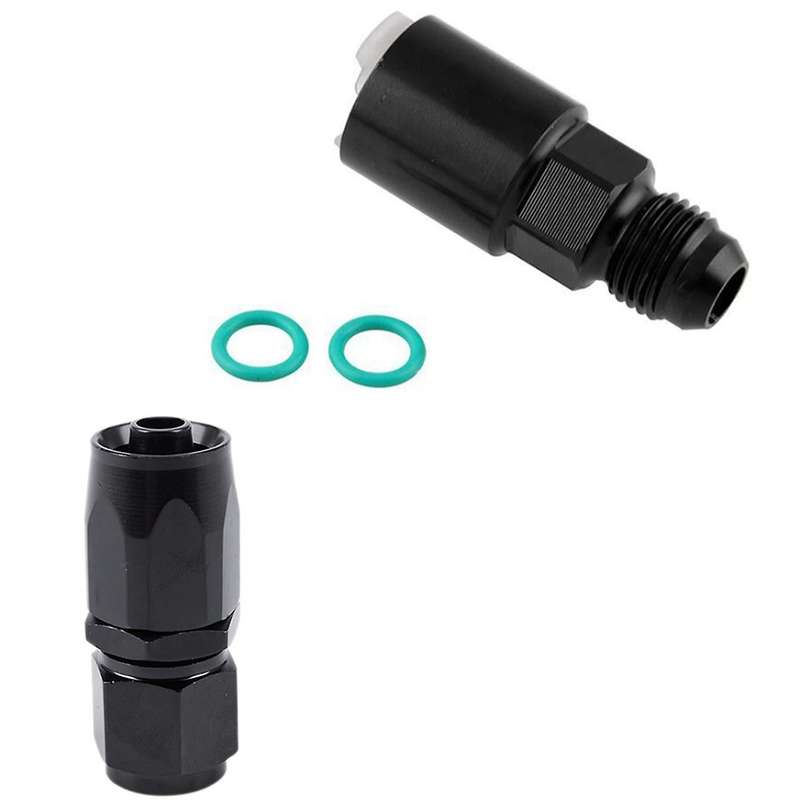 An-6 (an6) Straight Fastflow Stealth Black Hose Fitting