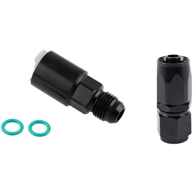 An-6 (an6) Straight Fastflow Stealth Black Hose Fitting