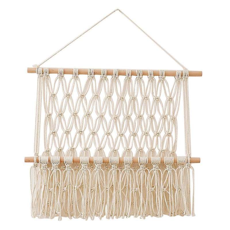 Macrame Magazine Storage Organizer Wall Hanging Decor A