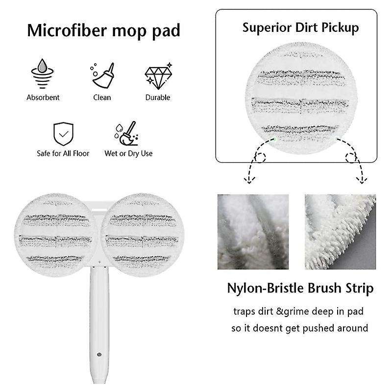 4pcs Electric Mop Pad for Gobot Floor Scrubber Pad for Hardwood Floor