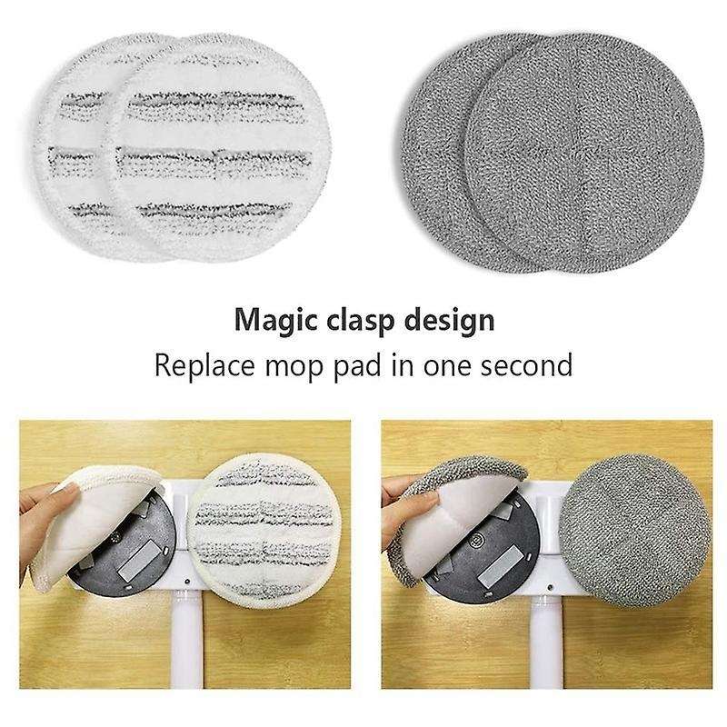 4pcs Electric Mop Pad for Gobot Floor Scrubber Pad for Hardwood Floor