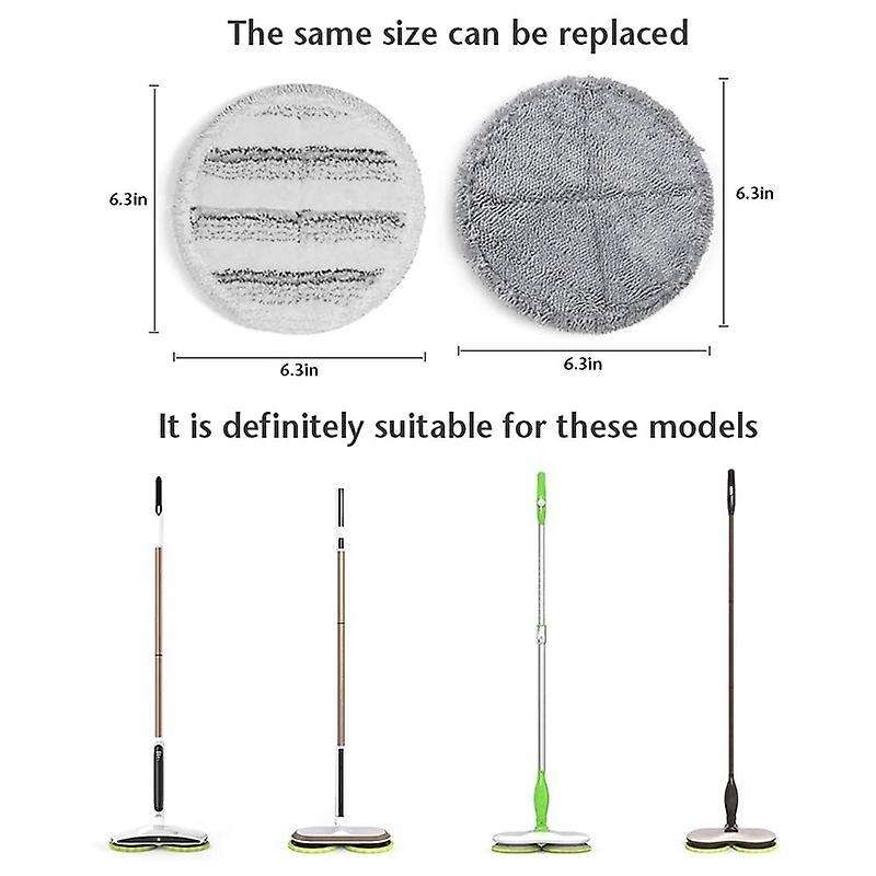 4pcs Electric Mop Pad for Gobot Floor Scrubber Pad for Hardwood Floor