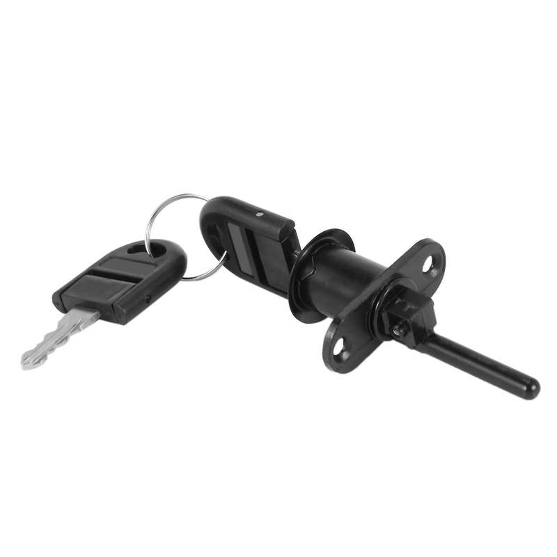Zinc Alloy Drawer Cupboard Locker Cam Lock with Keys, Black