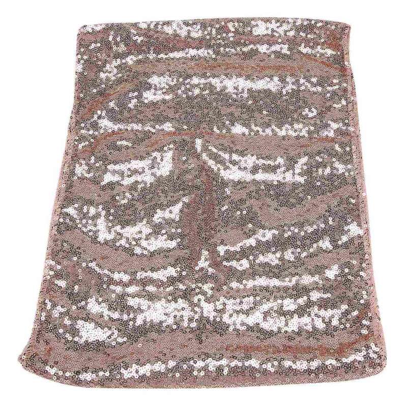 Rectangle Sequin Tablecloth Banquet Table Party Decor, Rose Gold