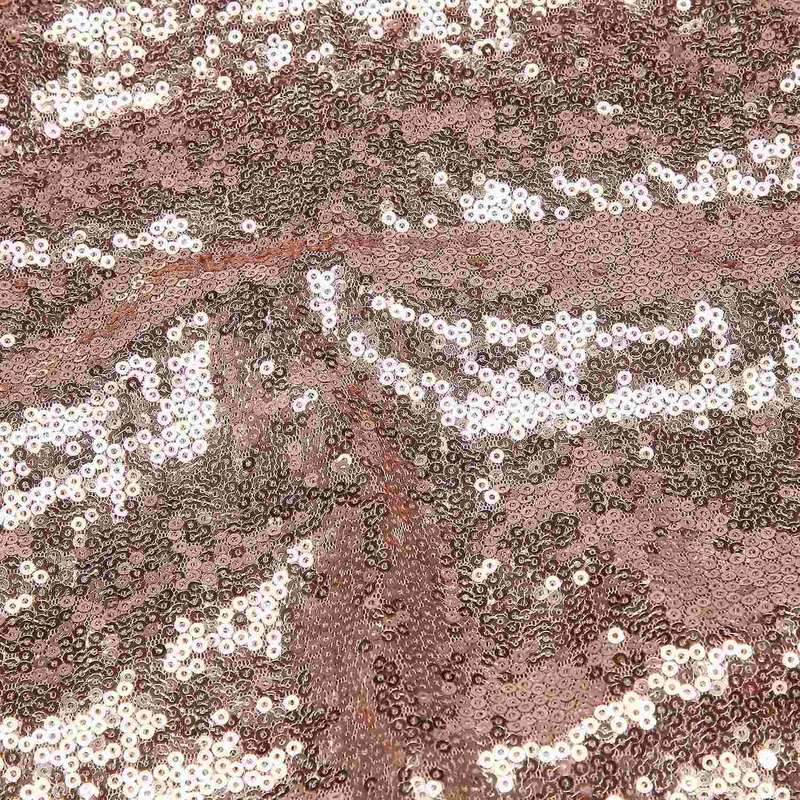 Rectangle Sequin Tablecloth Banquet Table Party Decor, Rose Gold