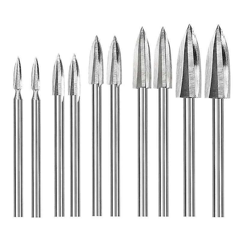 10pcs Wood Carving Drill Bit Steel Carving Drill Bit Set Is Used