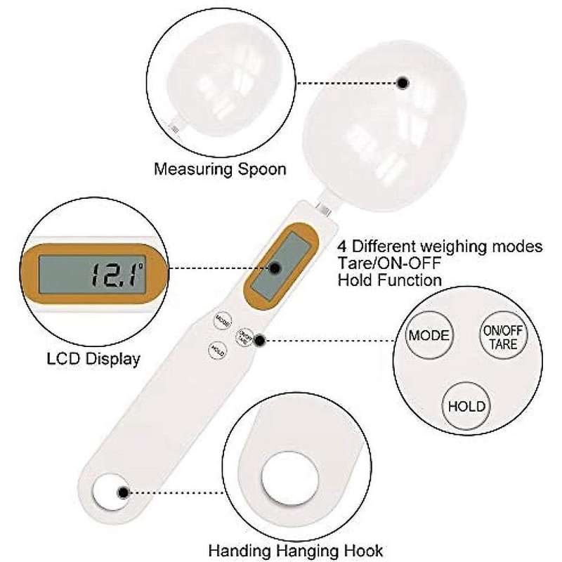 Measuring Spoon, 500 G/0.1 G Food Weighing Spoon, Used for Cooking B