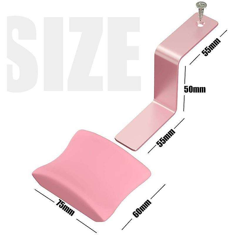 Headphone Hook Holder , Aluminum Headphone Stand for Desk- Pink