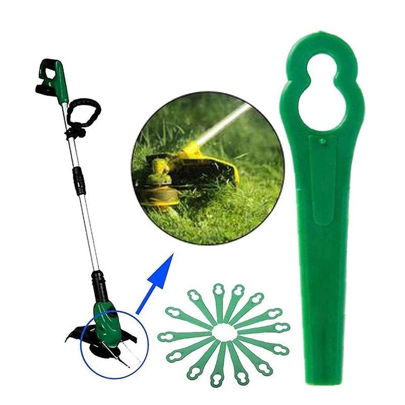 100 Pack 8.3cm Plastic Trimmer Blade for Bosch Einhell Lawn Mower