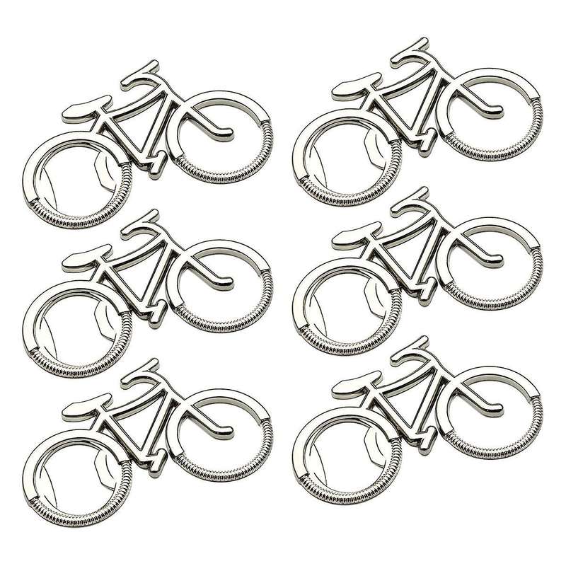 6 Pieces Bicycle Bottle Opener,metal Beer Bottle Opener Tools, Silver
