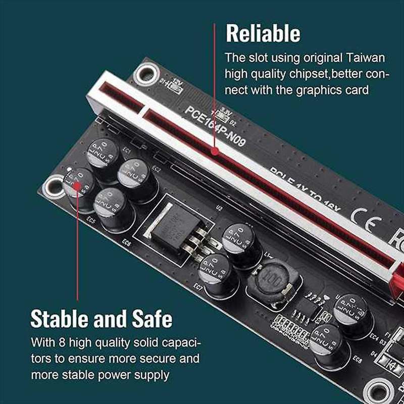Ver009s Plus Pci Express 1x to 16x Reinforce Pci-ecard Power Cable