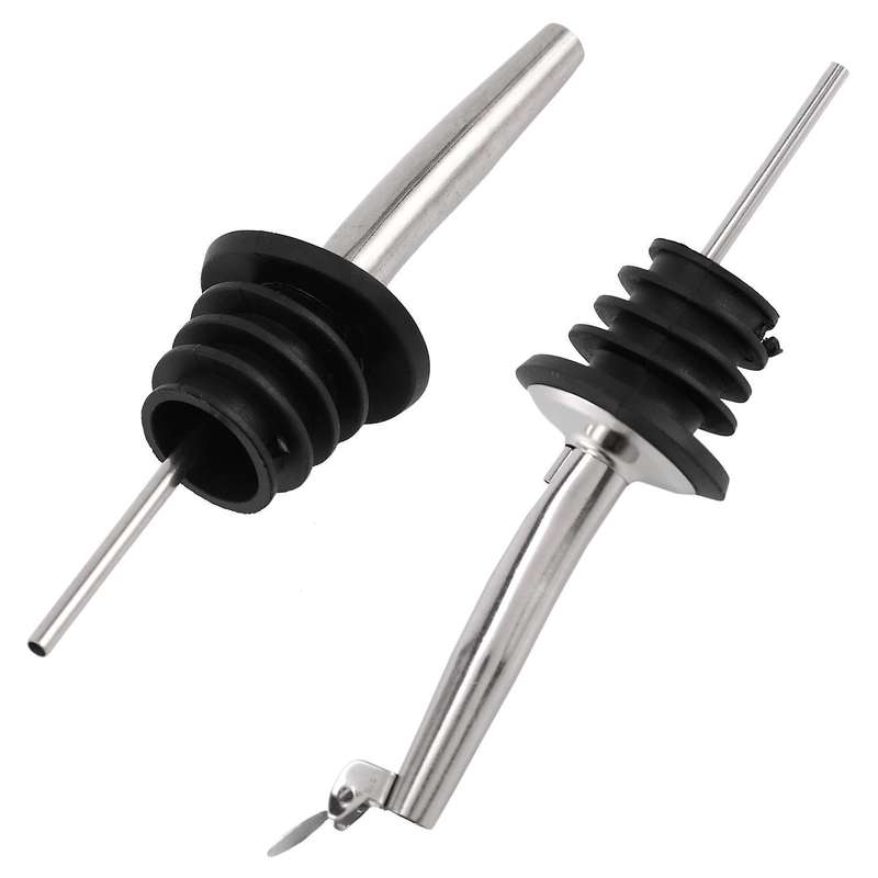 8 Pack Liquor Pour Spout Set Stainless Steel Olive Oil Bottle