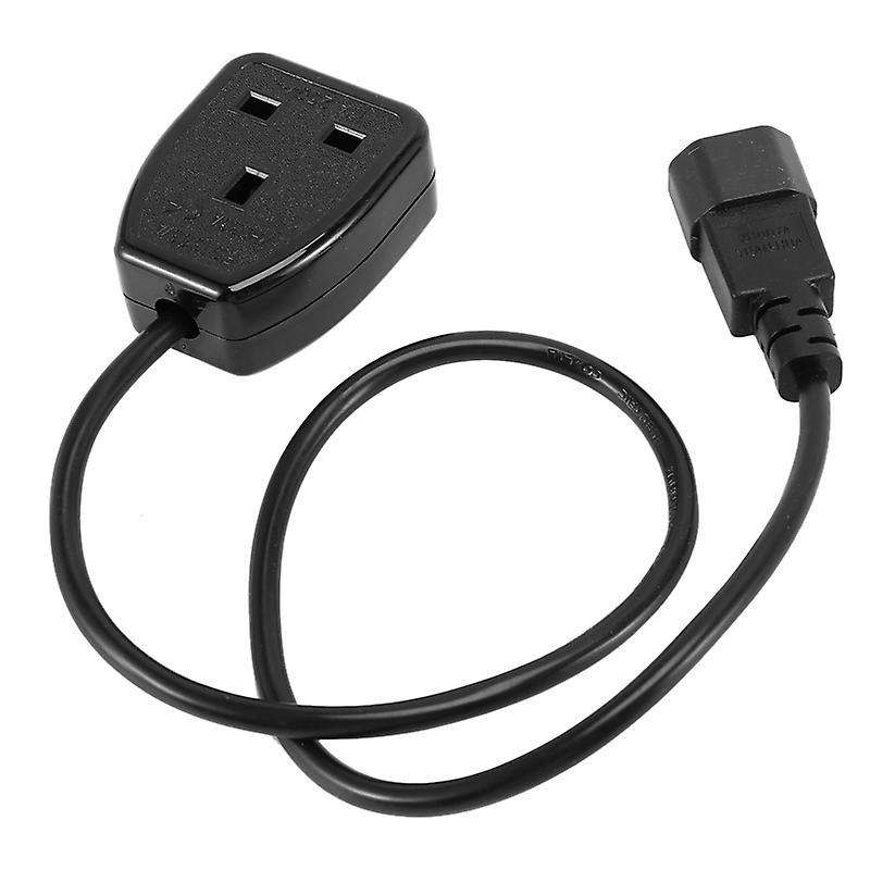 Iec C14 Male Plug to Uk 3pin Female Socket Power Adapter Cable (0.6m)