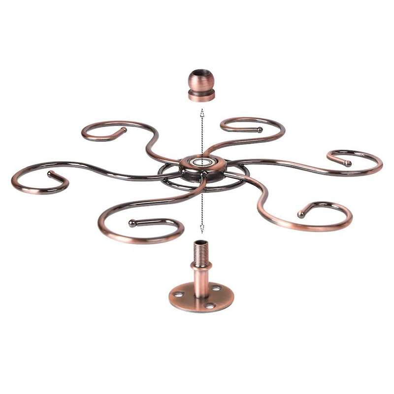 Rotatable Wine Glass Hanger Under Cabinet Hanging Racks (red Bronze)
