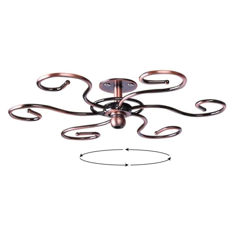 Rotatable Wine Glass Hanger Under Cabinet Hanging Racks (red Bronze)