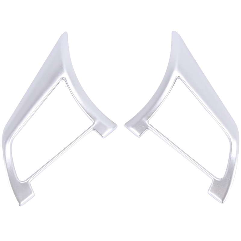 Abs Matte Steering Wheel Button Cover Trim Chrome Car Stickers