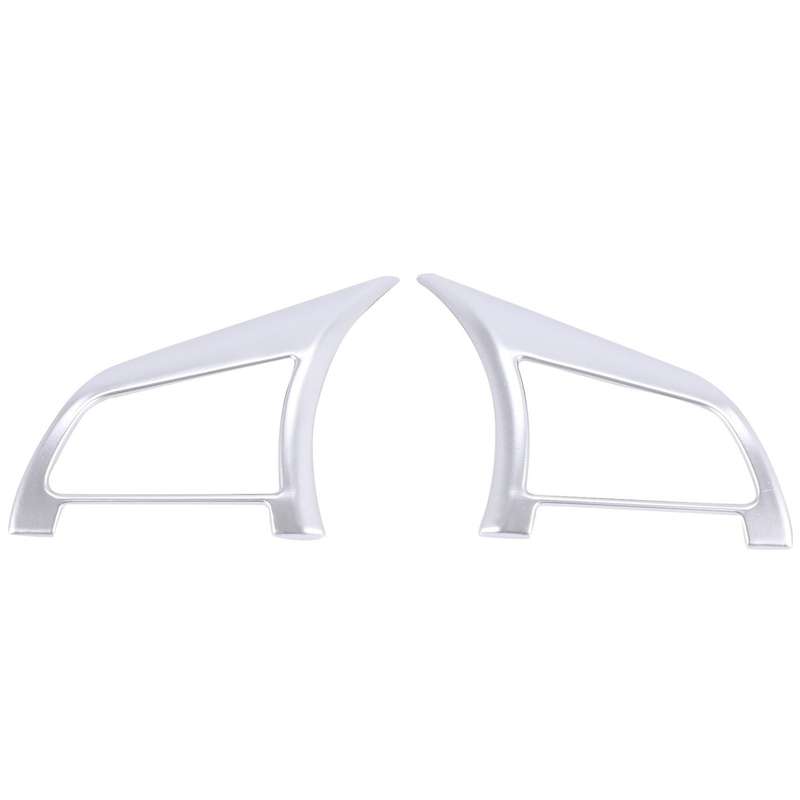 Abs Matte Steering Wheel Button Cover Trim Chrome Car Stickers