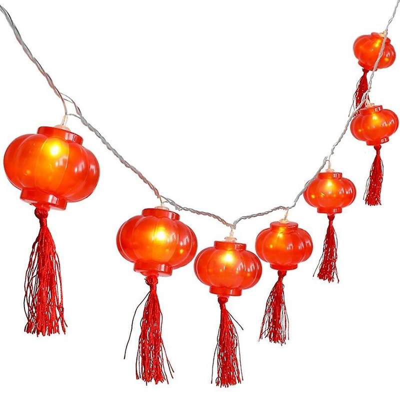 Red Lantern Usb Led Light String Christmas Battery Decoration