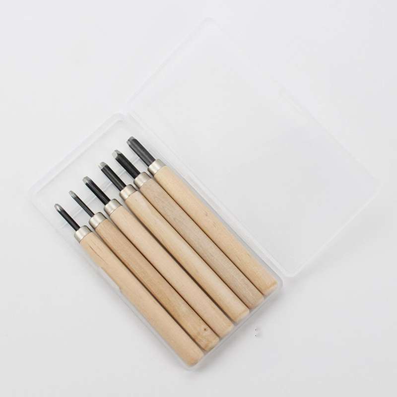 Woodworking 6pcs 2 Boxes/set Boxed Rubber Stamp Carving Knife