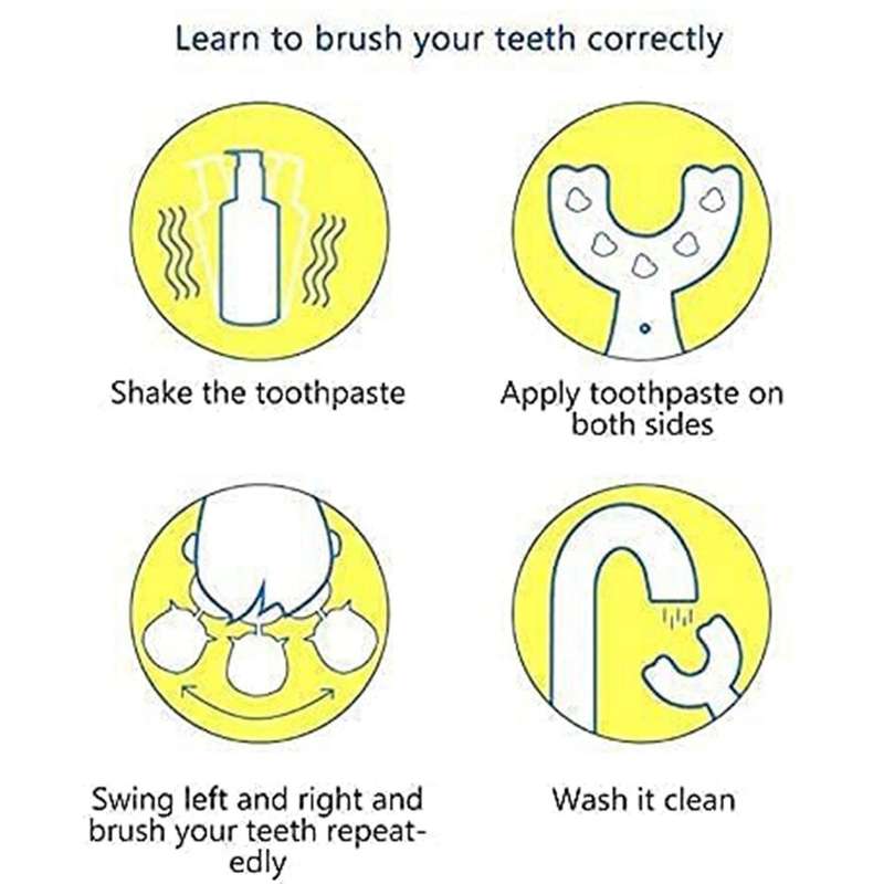 U-shaped Children Toothbrush Manual Training Toothbrush U-shaped