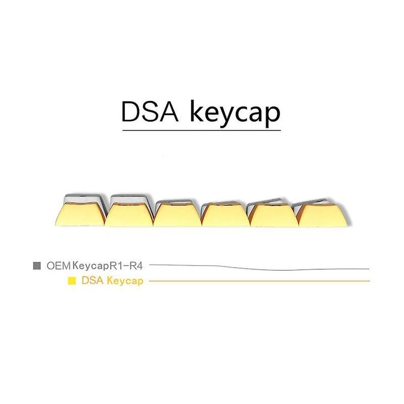 37 Pcs Pbt Dsa 1u Keycaps for Cherry Mx Custom Keycap Set,white