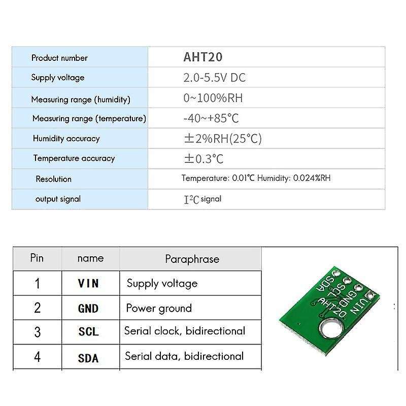 Aht20 Temperature and Humidity Sensor Module Upgrade I2c Xd