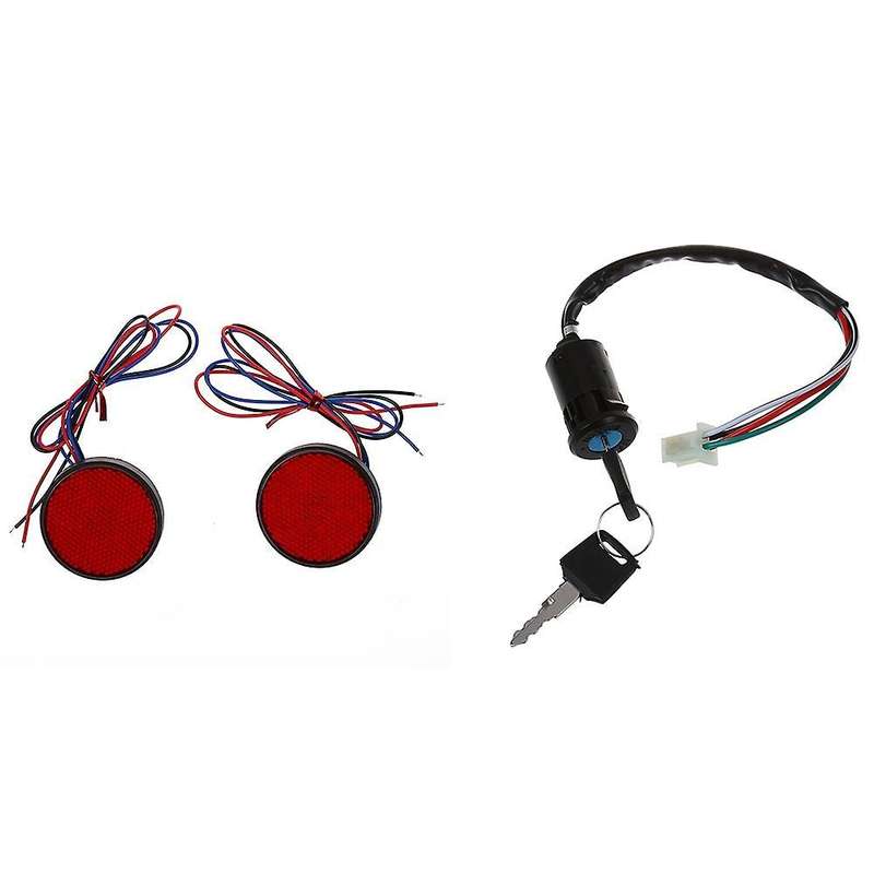 2 X Taillight Round Taillight Brake Light Stoplight Car Red
